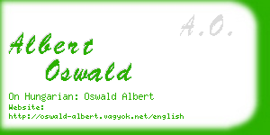 albert oswald business card